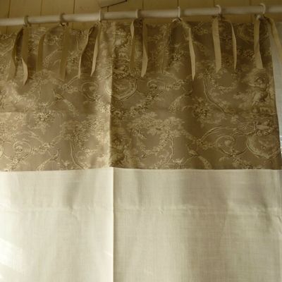 DOUBLE RIDEAUX DRAPS ANCIENS