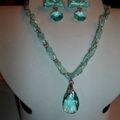 Collier cristal turquoise