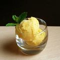 Sorbet mangue gingembre menthe fraîche