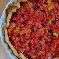 Tarte à la tomate et aux poivrons