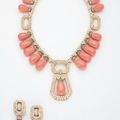 DAVID WEBB, A Magnificent Suite of Coral and Diamond Jewelry