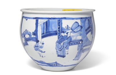 A blue and white jardinière, Kangxi period (1662-1722)