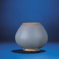 A fine Jun-glazed lotus-bud shaped water pot, Yuan-early Ming dynasty, 14th century