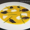 Velouté de courge butternut,morilles et chavignol d'après Florent Gutterriez