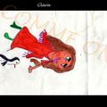 Clara- "Frise décorative (crayon, feutres et claque sur Canson) - 14avril 2008