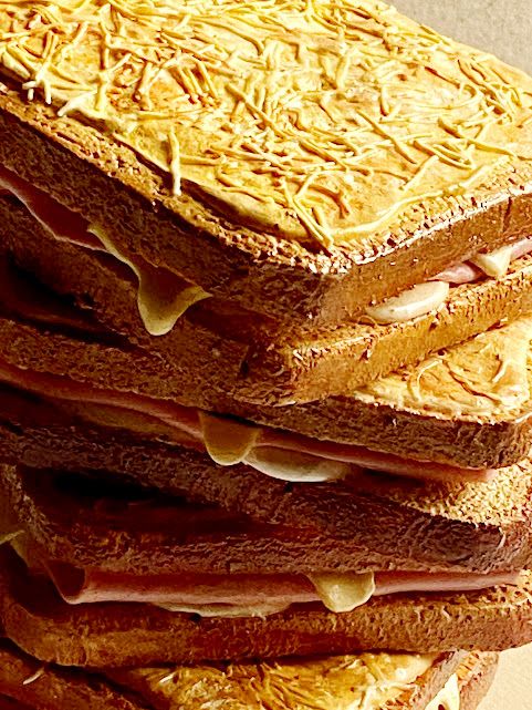 Faux croques monsieur, détails