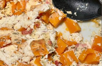 Gratin de courge butternut (au thermomix ou sans)