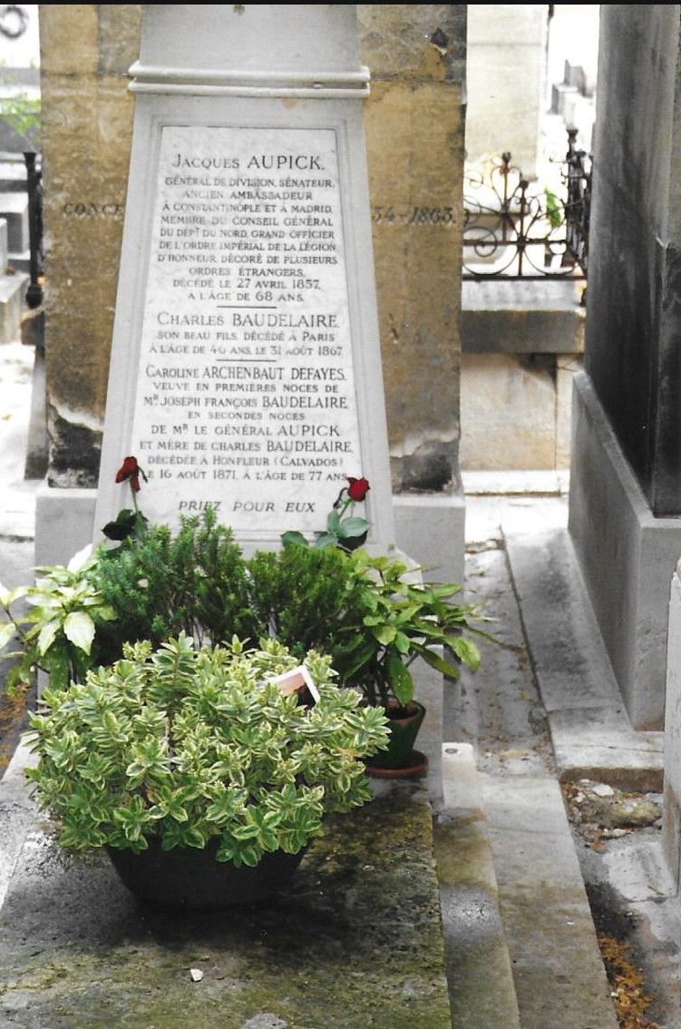 Paris, cimetière Montparnassse, tombe de Baudelaire (75)
