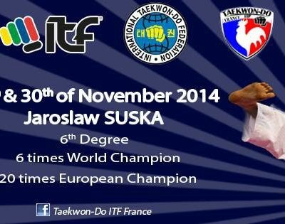 Séminaire de Taekwon-Do ITF avec Sabumnim Jaroslaw Suska à Paris les 29 et 30 Novembre 2014