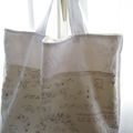 Sac avec tissu motif "broderie"