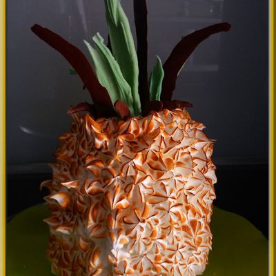 Gâteau ananas coco meringué