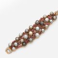 A ruby, South Seas and Tahiti cultured pearls, diamond and 18K gold bracelet, by René Boivin, circa 1980