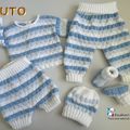 FICHE TRICOT BEBE, explications tricot TUTO, modèle, layette, tricot bb