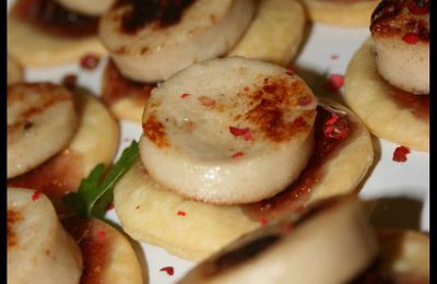 Bouchée apéritive au boudin blanc