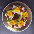 Pavlova en couronne de Noël