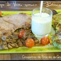 ღ " Miam " Croquettes de brocolis au Grana Padano & Escalope de Veau sauce Brocolis 