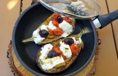 Aubergine farcie à la poêle comme chez Carole