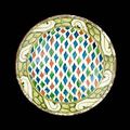 An Iznik pottery Dish with repeated lozenges. Turkey, 17th Century