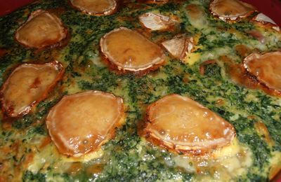 Quiche sans pate épinards/chèvre au thermomix (ou non)