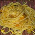 Spaghettis à la sauce potiron