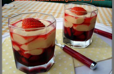 Verrine à la crème à la vanille ALSA et aux fraises