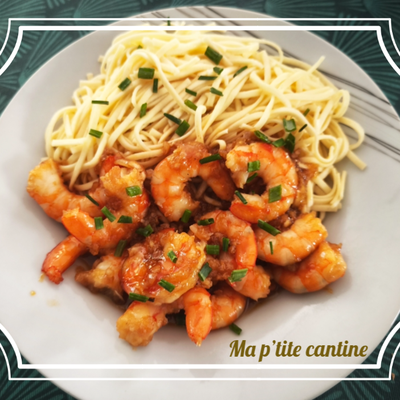 Crevettes au miel et à l’ail