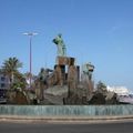 Rond-point à Fuerteventura (Espagne)