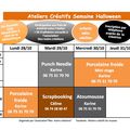 Planning ateliers créatifs