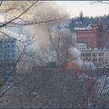 Gros feu au centre-ville de Sherbrooke....