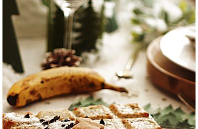 Gâteau "healthy"bananes, coco, pépites de chocolat!!! un délice!