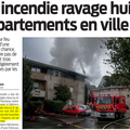 Incendie de plusieurs appartements