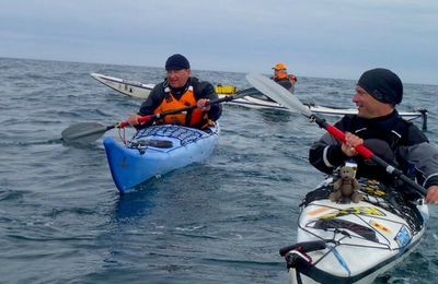 Traversée de la Manche en kayak avec Jean-Claude, non voyant - 2013