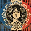 street art FEST 2019  Shepard Fairey  (US)    serigraphie   Liberté Egalité Fraternité  61 X 46 450 EX   Fresque murale  13em