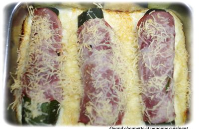 COURGETTES GRATINEES AU JAMBON