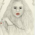 Dessin portrait de star: Shakira