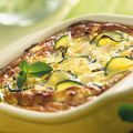 Gratin de courgettes à la mozzarella et au basilic