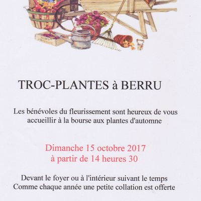 Troc Plantes Dimanche 15 octobre 14h30