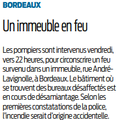 Incendie d'immeuble