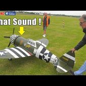 BIG MOKI 250cc RADIAL P-47 JUG AND CORSAIR *AWESOME and GLORIOUS SOUND*