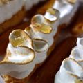 Eclairs lemon curd/meringue italienne