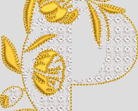 ASSET'A  monogrammes  blanc et OR