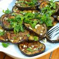 Salade d'aubergines cuites à la plancha