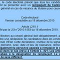 PRECISION IMPORTANTE : tous les candidats aux élections cantonales doivent se présenter avec un remplaçant de l'autre sexe