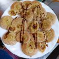 Mini pancakes avec banane doré 