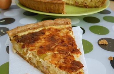 Quiche aux poireaux, lardons & comté