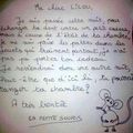 Lettre de la petite souris.