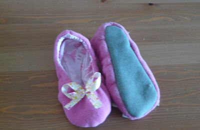 chaussons roses