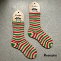 Tricot: Chaussettes de Noël Candy Cane