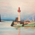 ST VAAST LA HOUGUE  NORMANDIE TOILE IMPRESSIONISTE