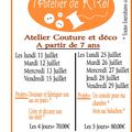 De super activités tout le mois de JUILLET 2011 à l'Atelier!!!